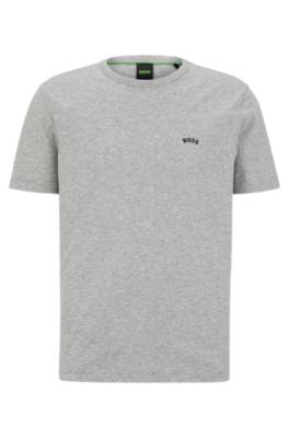 Hugo Boss Regular-fit Logo T-shirt In Organic Cotton
