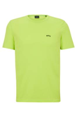 Hugo Boss Regular Fit Logo T Shirt In Organic Cotton In Light Green Modesens 1230