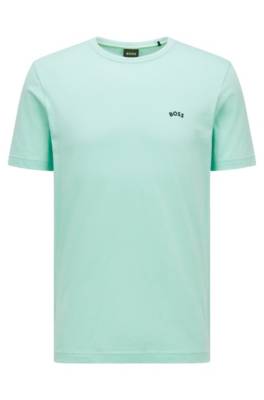 Hugo Boss Regular-fit Logo T-shirt In Organic Cotton