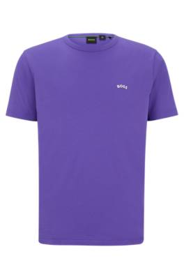 Hugo Boss Regular-fit Logo T-shirt In Organic Cotton