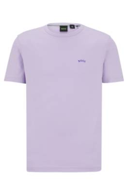 Hugo Boss Regular-fit Logo T-shirt In Organic Cotton