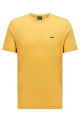 Hugo Boss Regular-fit Logo T-shirt In Organic Cotton