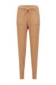 Relaxed-fit knitted trousers in organic cotton, Beige