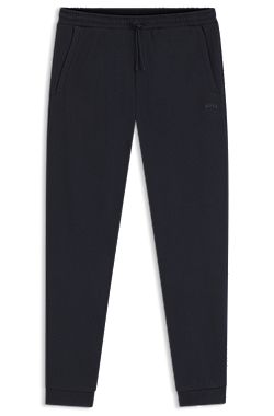 Cotton tracksuit bottoms with curved logo