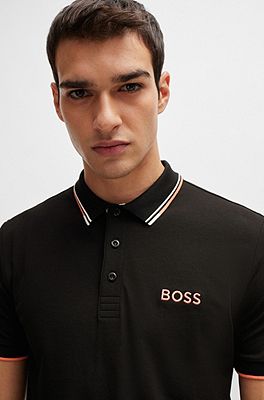 black and red hugo boss polo shirt