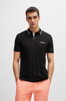 black and red hugo boss polo shirt
