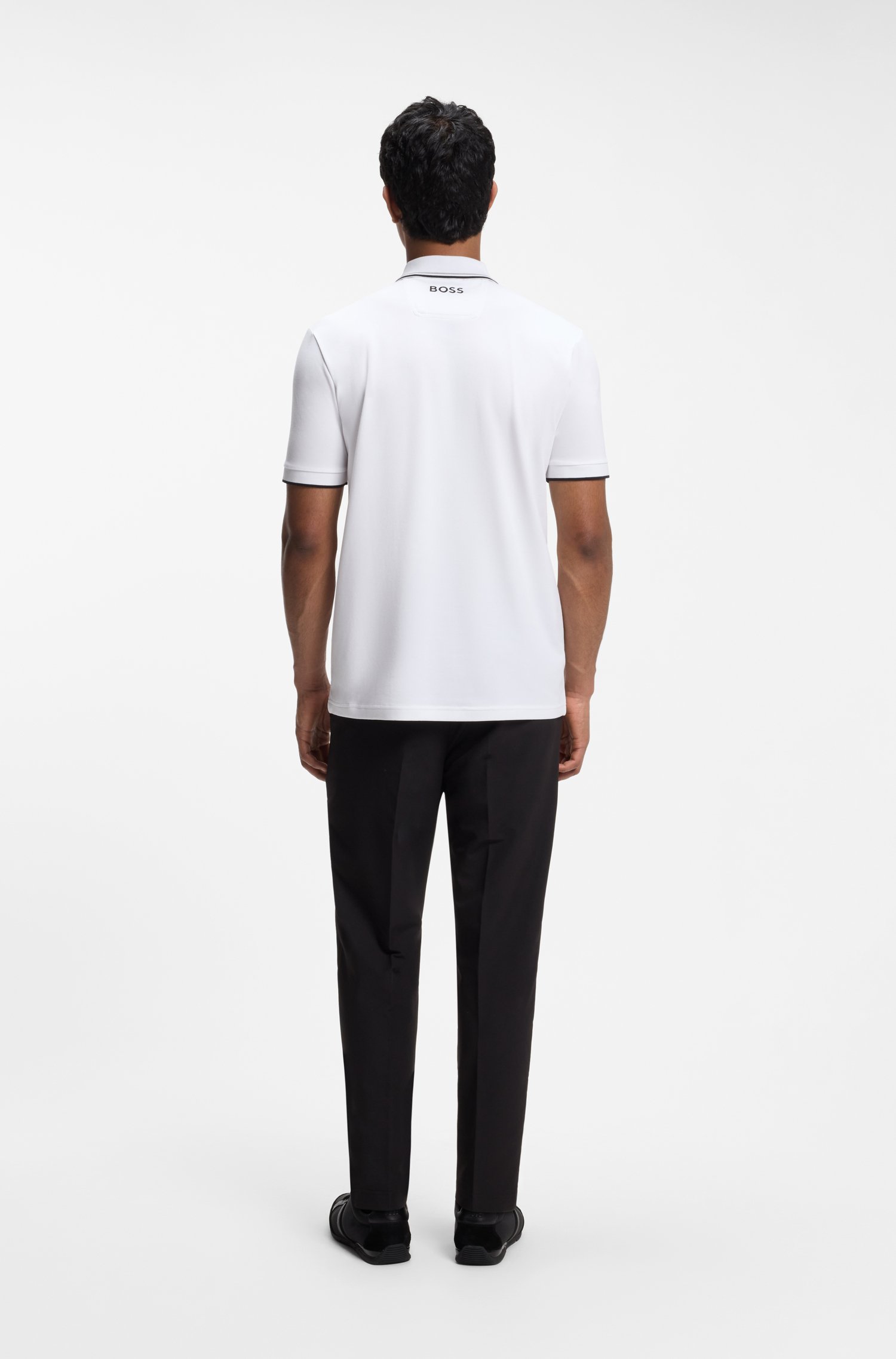Boss Active Paddy regular-fit polo shirt in quick-dry stretch piqué pikéer herr – bild 3