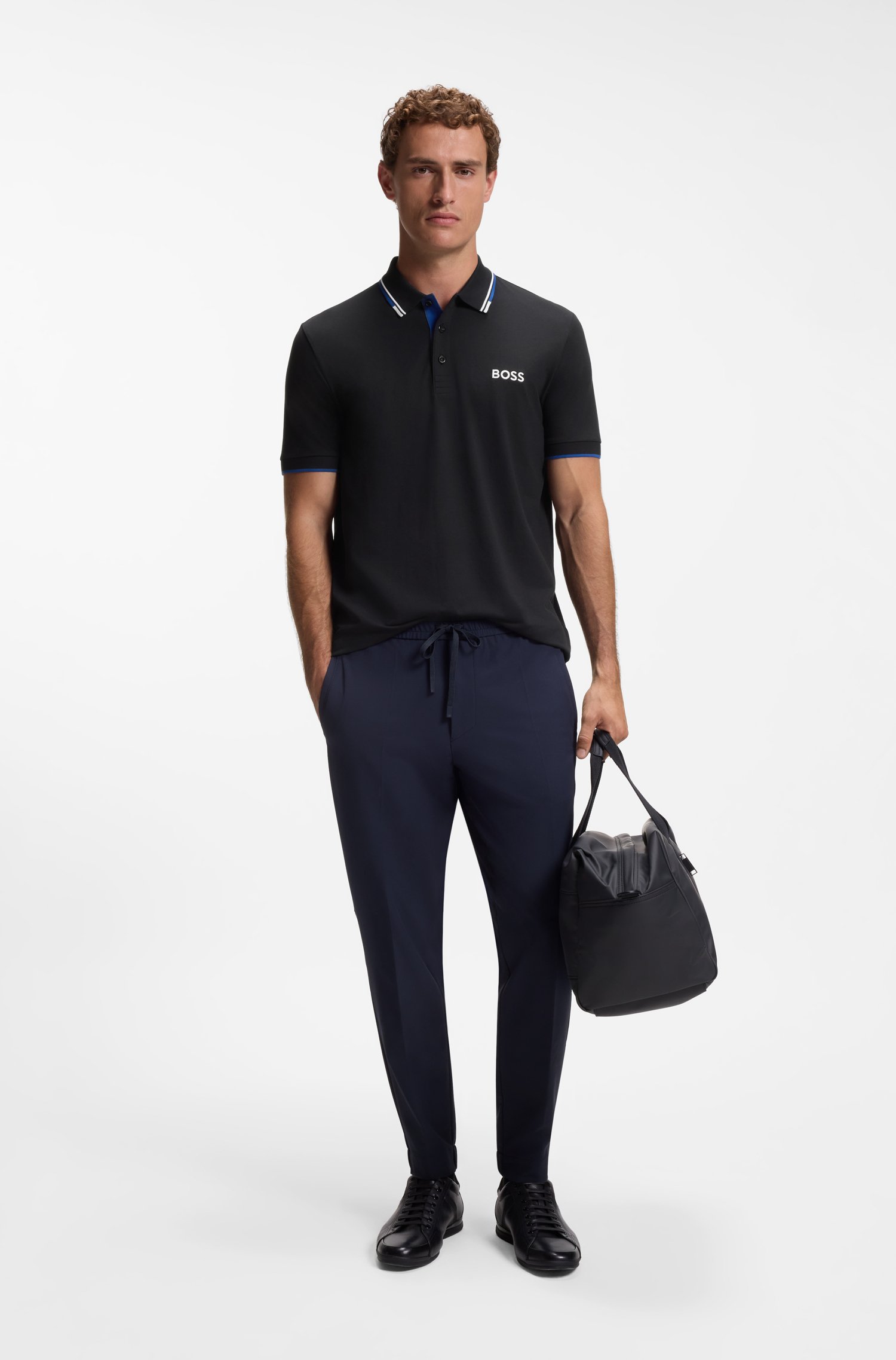 Boss Active Paddy regular-fit polo shirt in quick-dry stretch piqué pikéer herr – bild 2