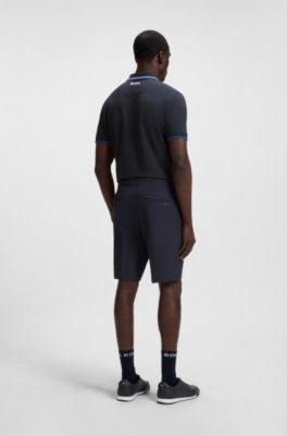 Active Paddy Regular-Fit Poloshirt aus schnell trocknendem Stretch-Piqu&eacute;      , Dunkelblau