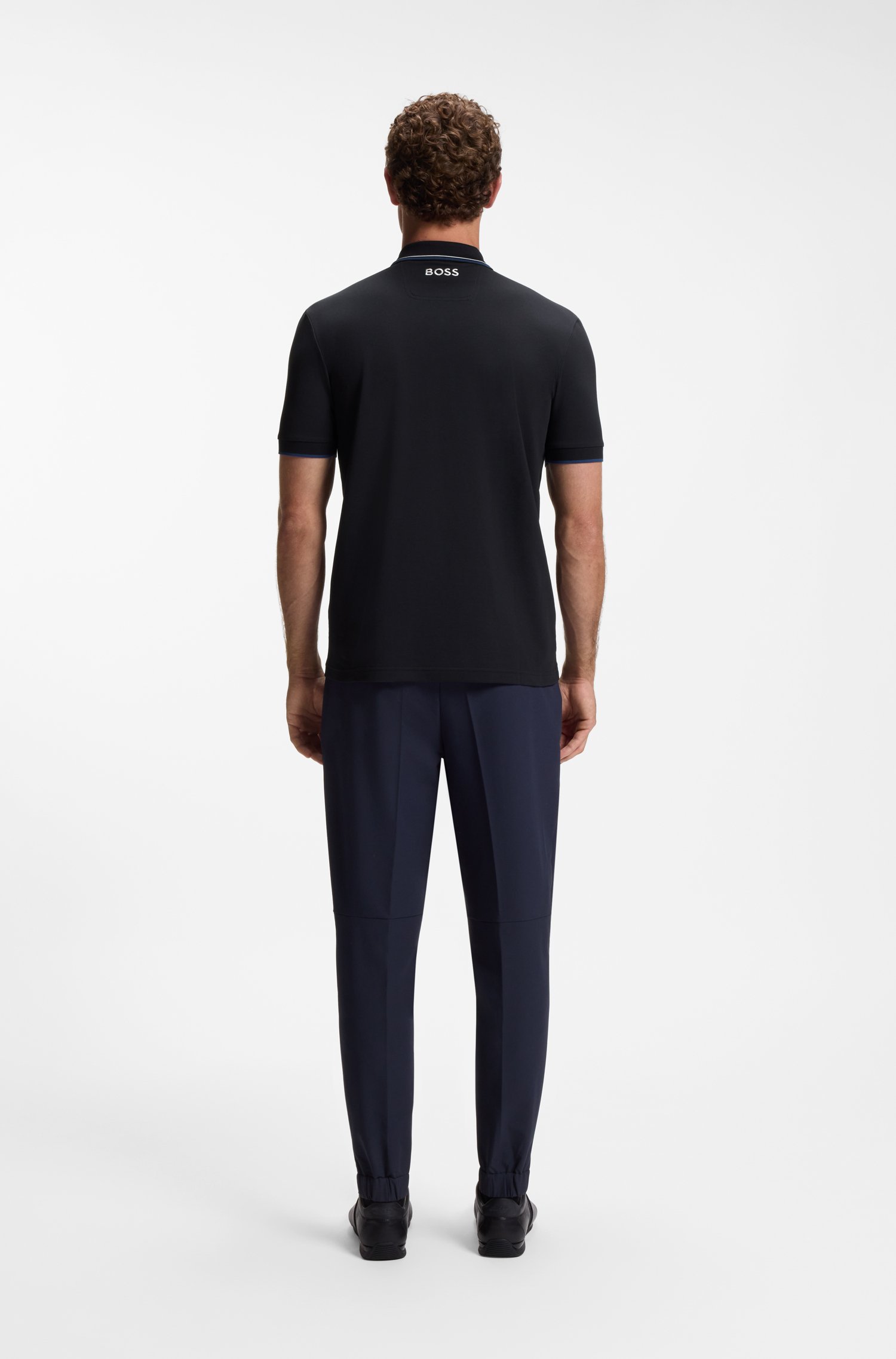 Boss Active Paddy regular-fit polo shirt in quick-dry stretch piqué pikéer herr – bild 3