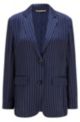 Regular-fit jacket in pinstripe fabric, Patterned