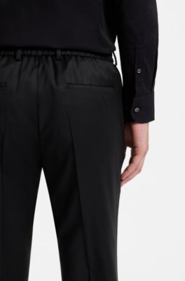 Boss ONE Slim-fit trousers in virgin-wool serge kostymbyxor herr – bild 3