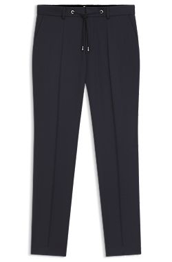 BOSS ONE Slim-fit trousers in virgin-wool serge