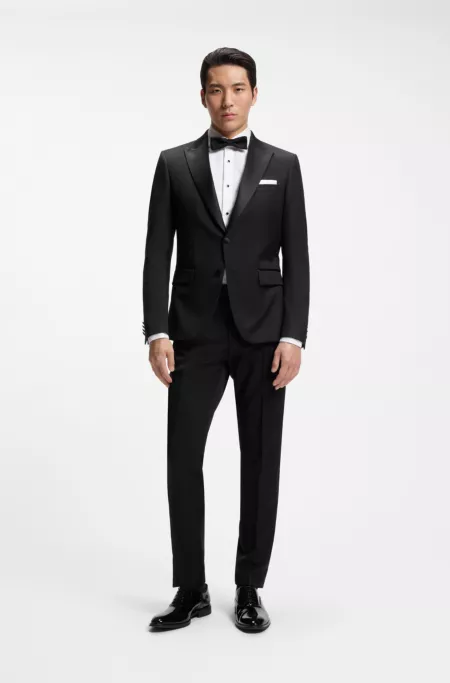 Slim-fit virgin-wool tuxedo jacket