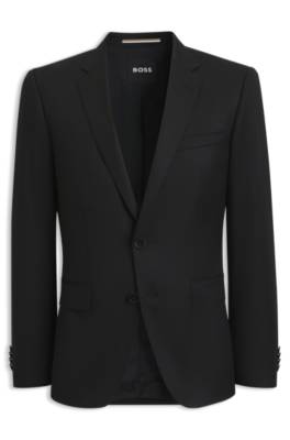 Boss ONE Slim-fit suit jacket in virgin-wool serge kavajer herr – bild 4