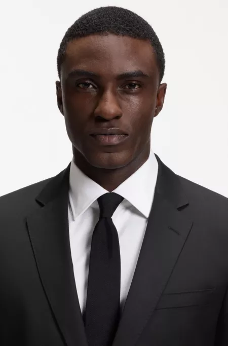 BOSS ONE Slim-fit suit jacket in virgin-wool serge