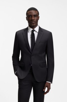 ONE Slim-fit suit jacket in virgin-wool serge