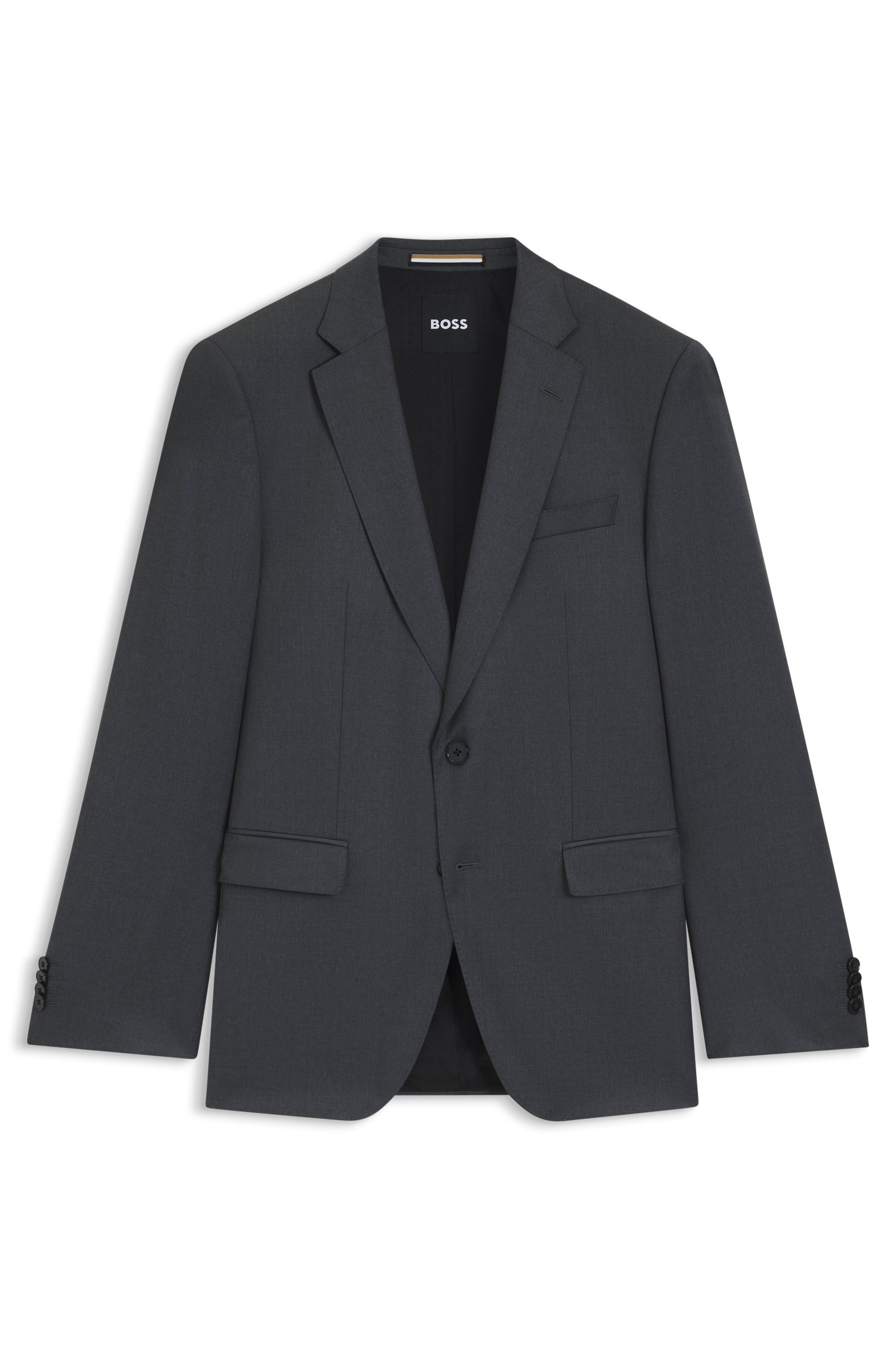 Boss ONE Slim-fit suit jacket in virgin-wool serge kavajer & blazers herr