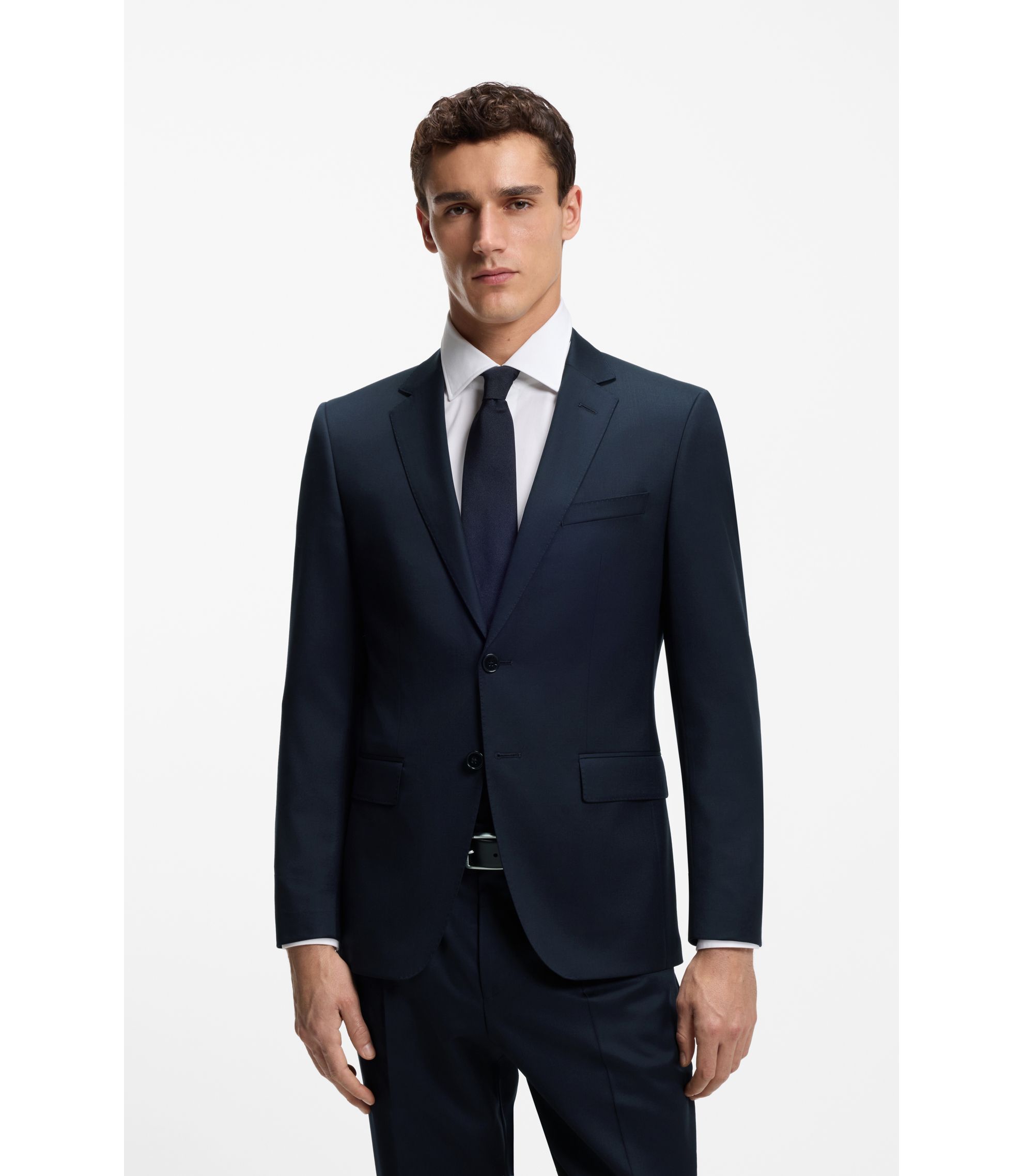 Slim-Fit Sakko aus Schurwoll-Serge