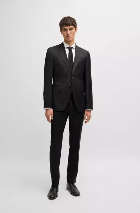 Regular-fit suit jacket in virgin-wool serge