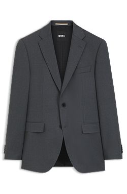 BOSS ONE Regular-fit suit jacket in virgin-wool serge