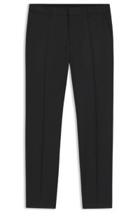 BOSS ONE Pantaloni slim fit in serge di lana vergine, Nero