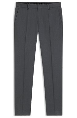BOSS ONE Slim-fit trousers in virgin-wool serge