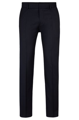 Slim-fit trousers in virgin-wool serge