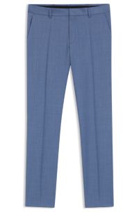 Slim-fit trousers in virgin-wool serge, Light Blue
