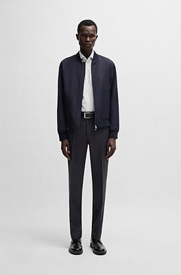 BOSS Extra slim fit colbert van scheerwolserge