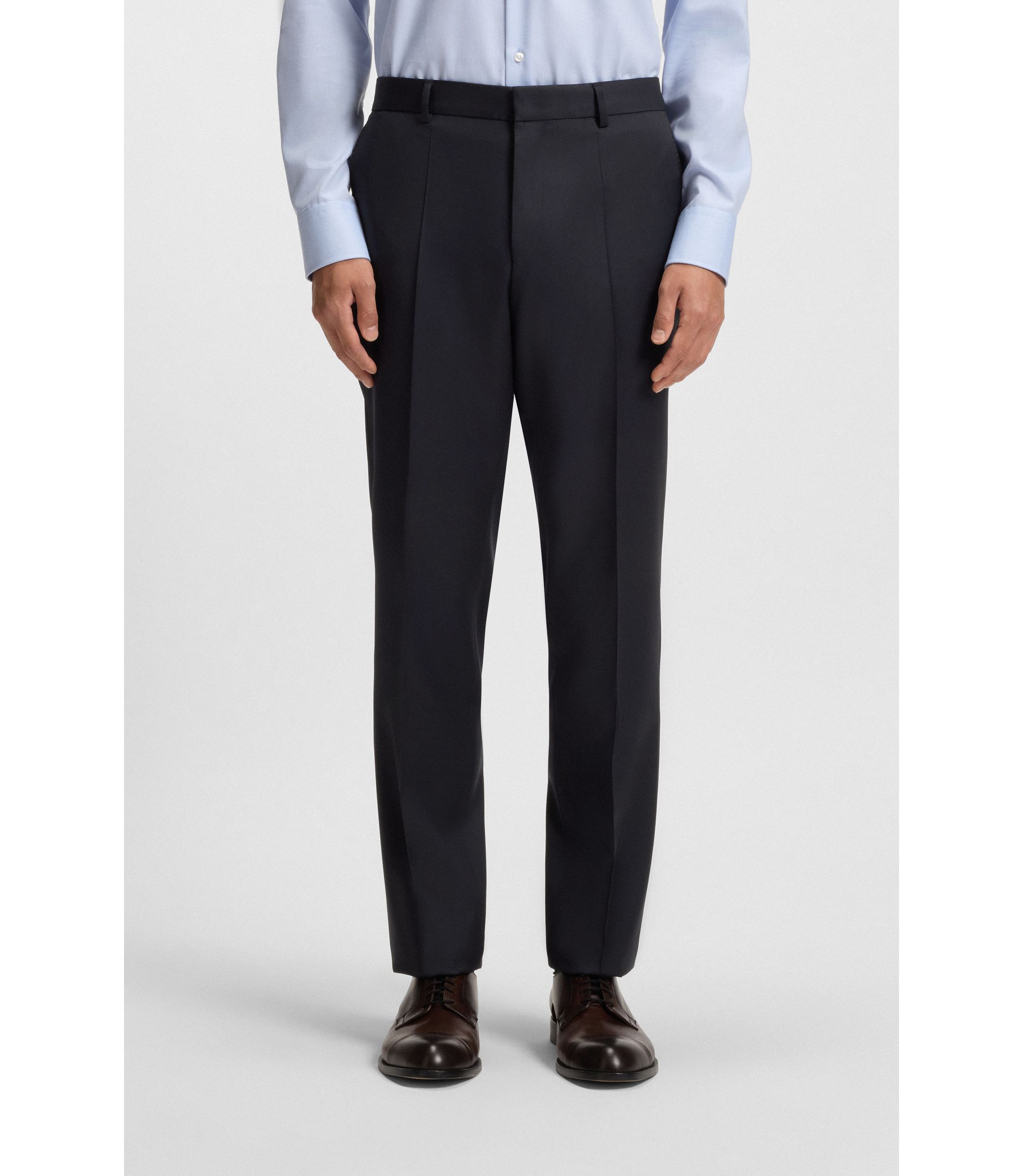 Regular-Fit Hose aus Schurwoll-Serge