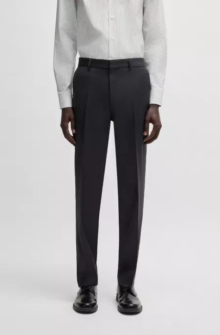 Regular-fit trousers in virgin-wool serge