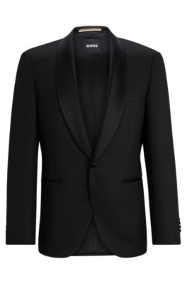 Mus Transformator Intrekking BOSS - Regular-fit tuxedo jacket in responsible virgin wool