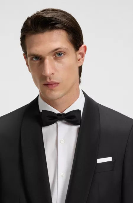 BOSS ONE Regular-fit tuxedo jacket in virgin-wool serge