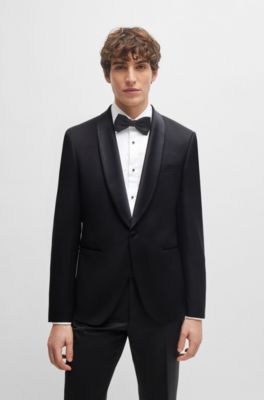 Gezamenlijke selectie Lui vaas BOSS - Slim-fit tuxedo jacket in virgin-wool serge