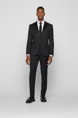 dorst Gewoon Citaat BOSS - Tuxedo jacket in virgin-wool serge