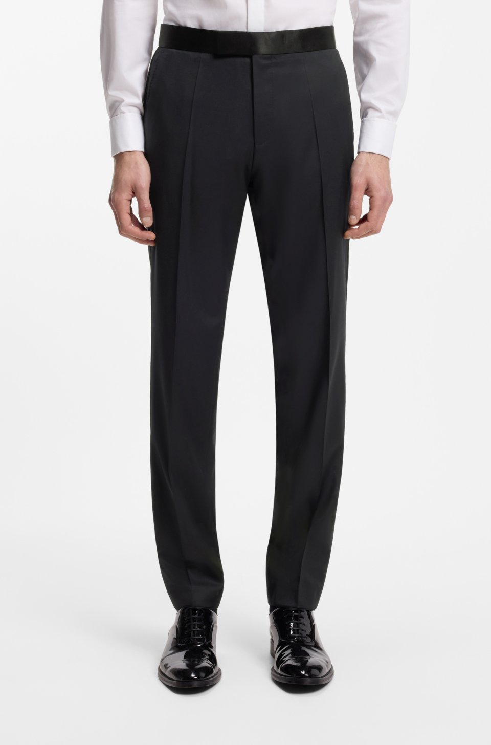 ONE slim-fit tuxedo trousers