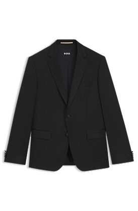 Slim-fit tuxedo jacket in virgin-wool serge
