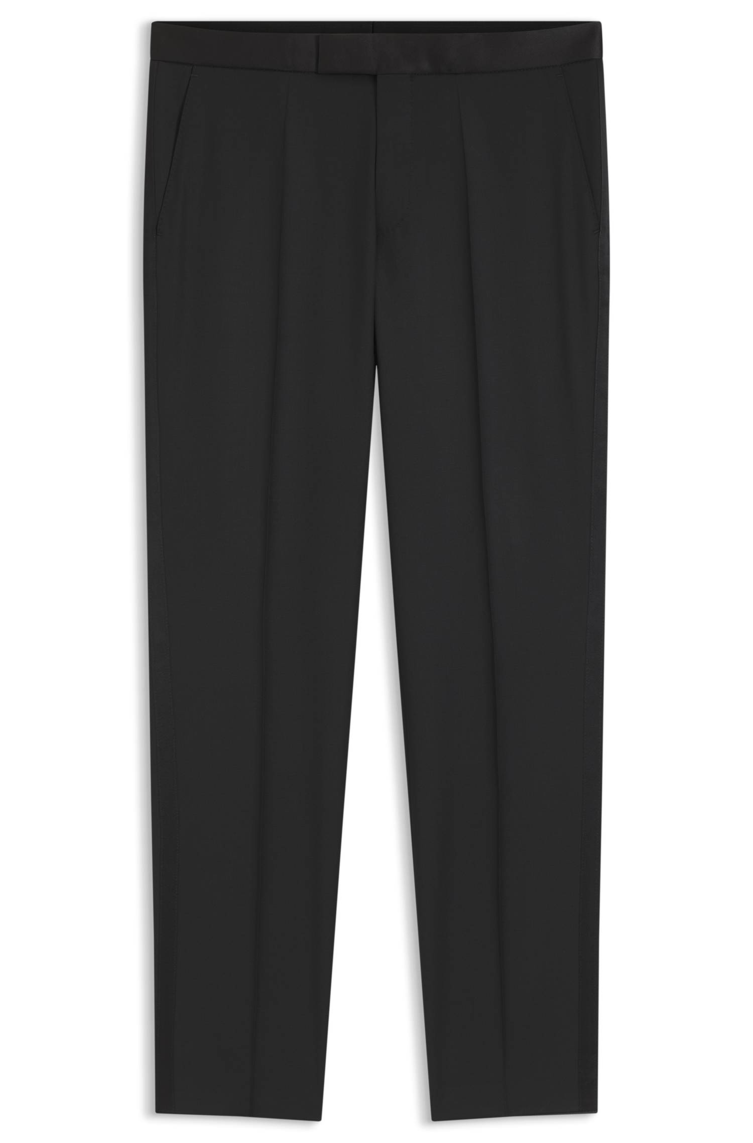 Boss ONE Regular-fit tuxedo trousers in virgin-wool serge byxor herr – bild 4