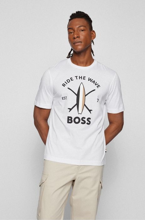 Hugo Boss 50384598 T-Shirt Relaxed fit with Logo White 