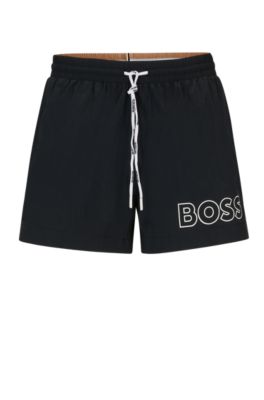 BOSS Quick drying swim shorts with outline logo