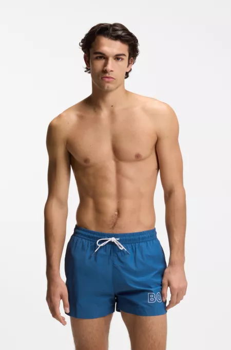 Shorts de bain avec logo imprimé en contour