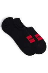 Two-pack of invisible socks in a cotton blend, Black