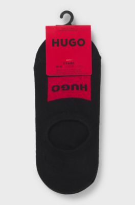 Two-pack of invisible socks in a cotton blend, Black