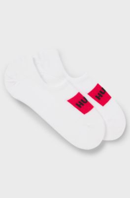 Two-pack of invisible socks in a cotton blend, White