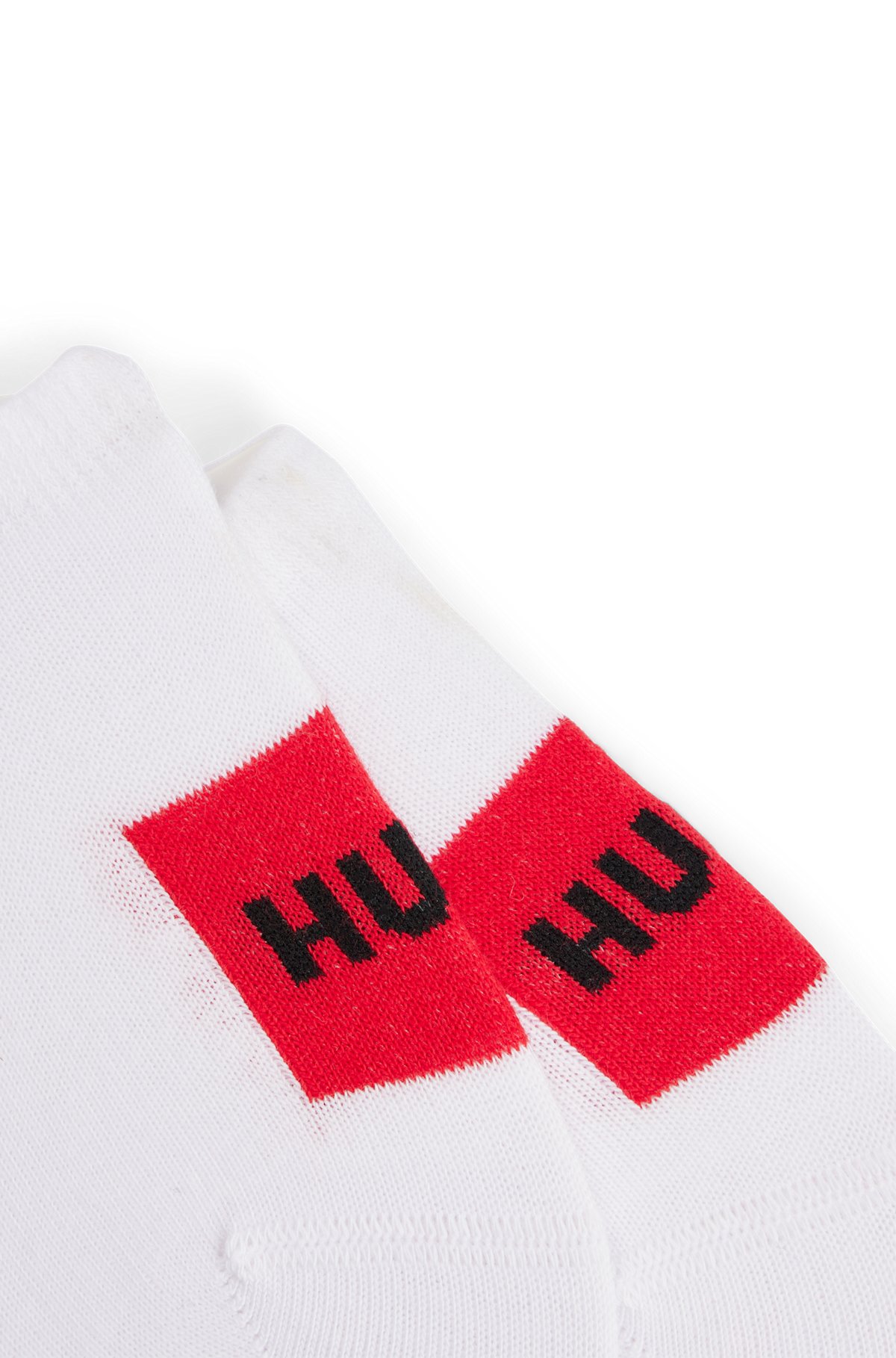 Twee paar onzichtbare sokken van een katoenmix , Wit