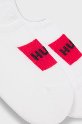 Two-pack of invisible socks in a cotton blend, White