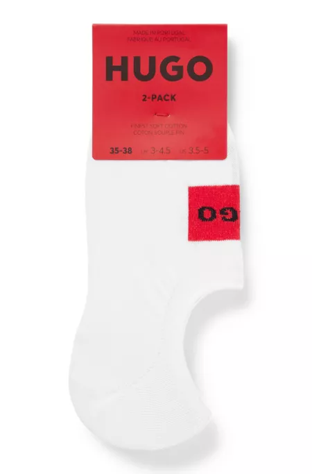 Two-pack of invisible socks in a cotton blend
