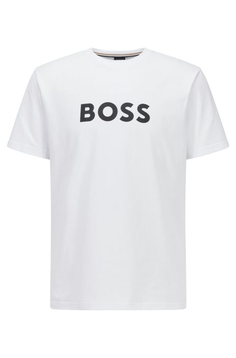 Dames Tops voor BOSS by HUGO BOSS-Tops BOSS by HUGO BOSS Relaxed-fit T-shirt Met V-hals in het Grijs 