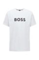 T-shirt relaxed fit in cotone con logo e protezione UPF 50+, Bianco